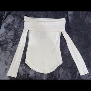 White Off Shoulder Long Sleeve